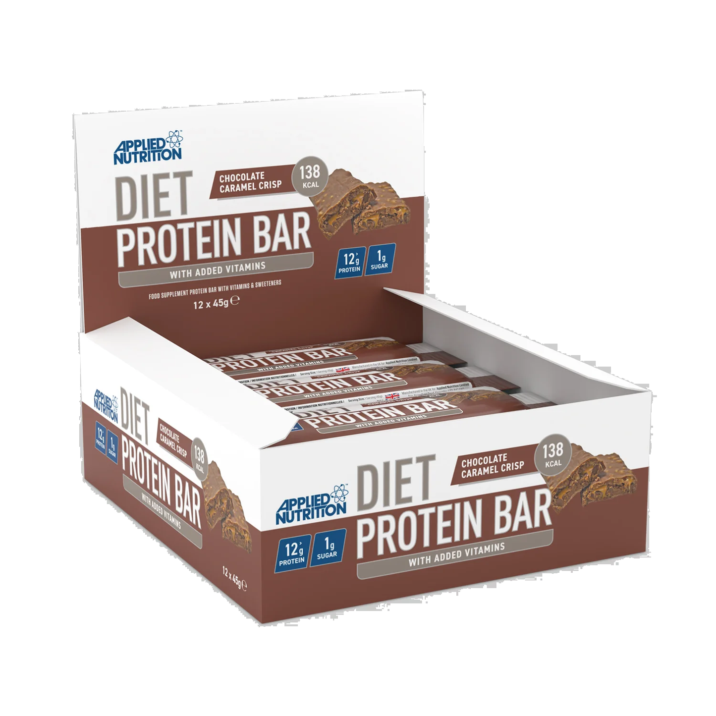 Applied Nutrition Diet Protein Bar 12x45g Chocolate Salted Caramel