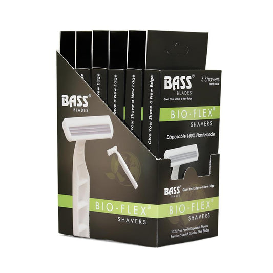 Bass_Disposable razors with 100% natural plant-based handle 5piece