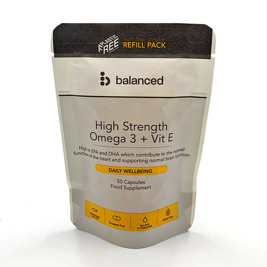 Balanced_High Strength Omega 3 + Vit E 50 Gel Caps - Refill Pouch