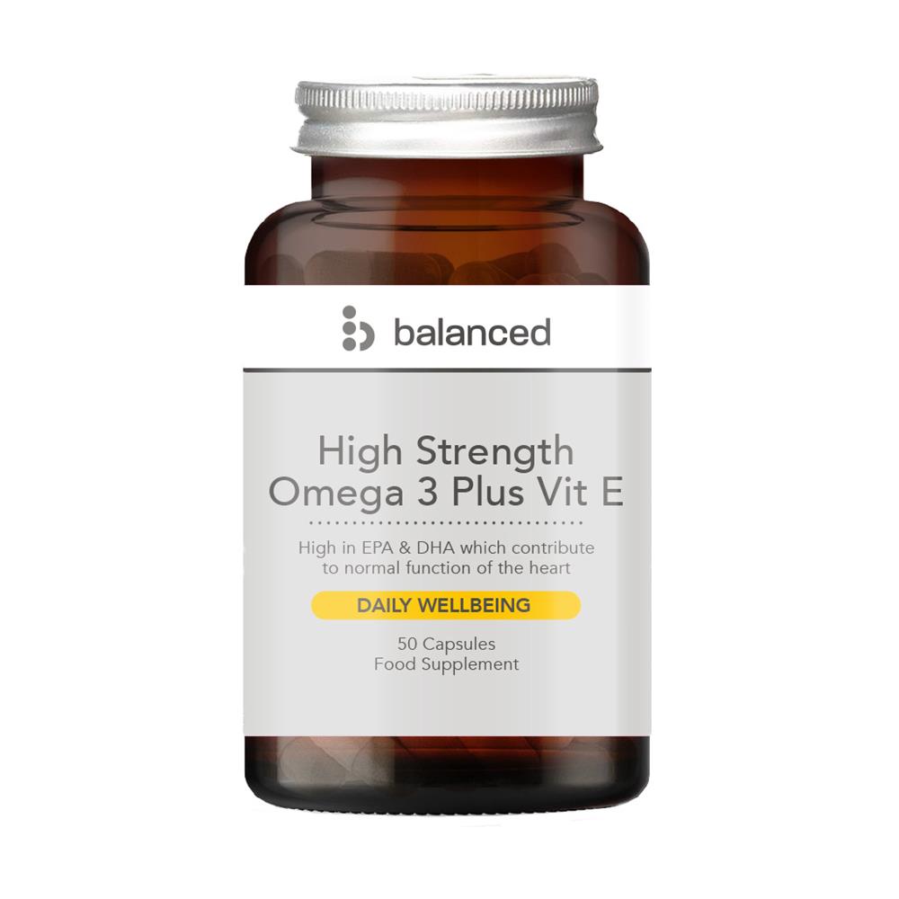 Balanced_High Strength Omega 3 + Vit E 50 Gel Caps - Reusable Bottle