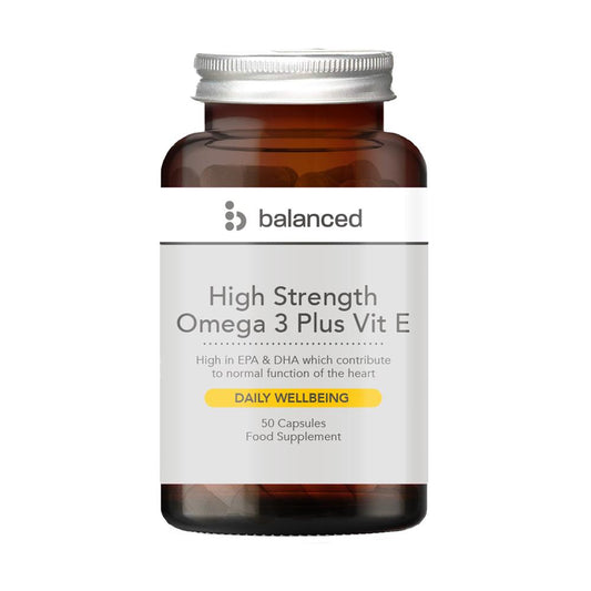 Balanced_High Strength Omega 3 + Vit E 50 Gel Caps - Reusable Bottle