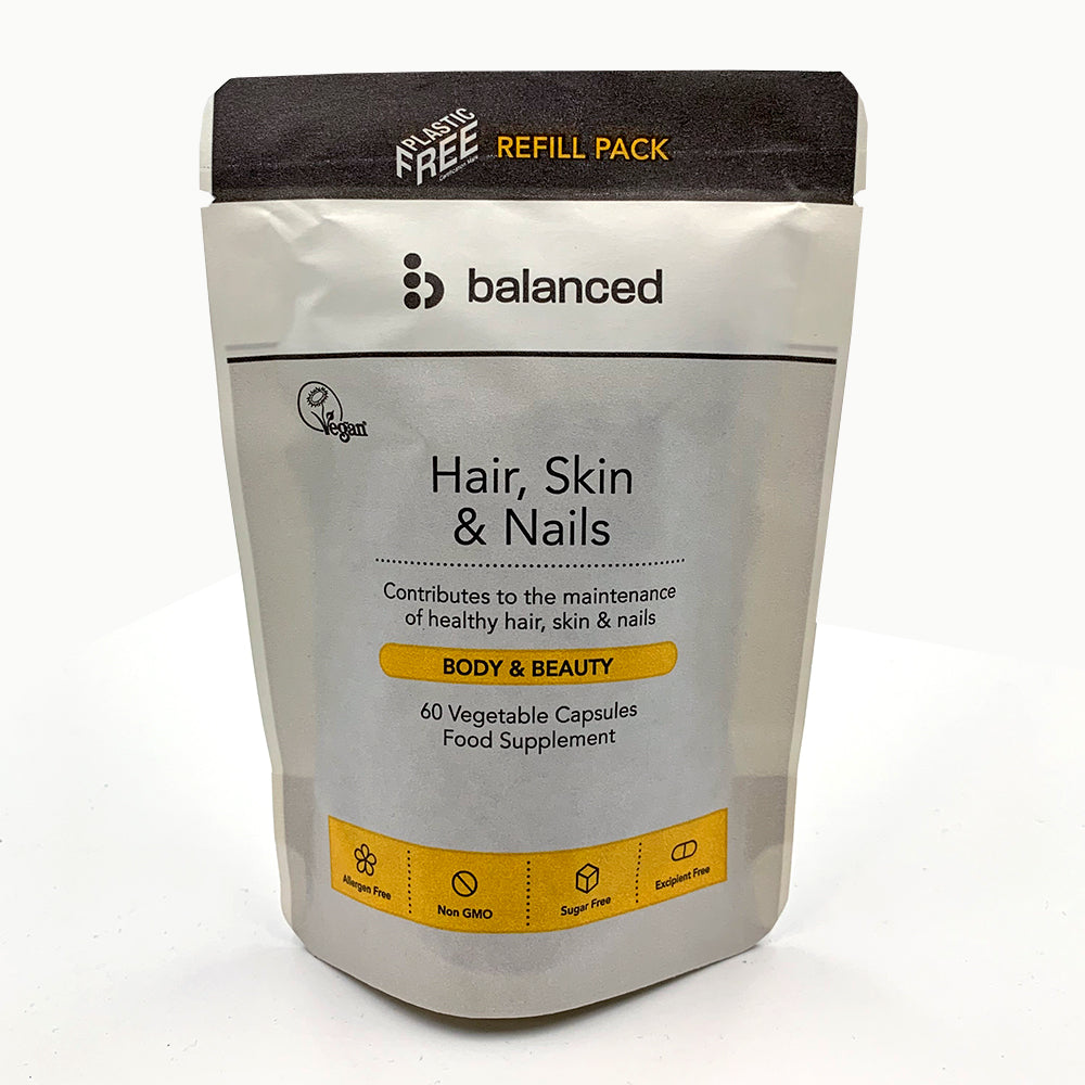 Balanced_Hair Skin & Nails 60 Veggie Caps - Refill Pouch
