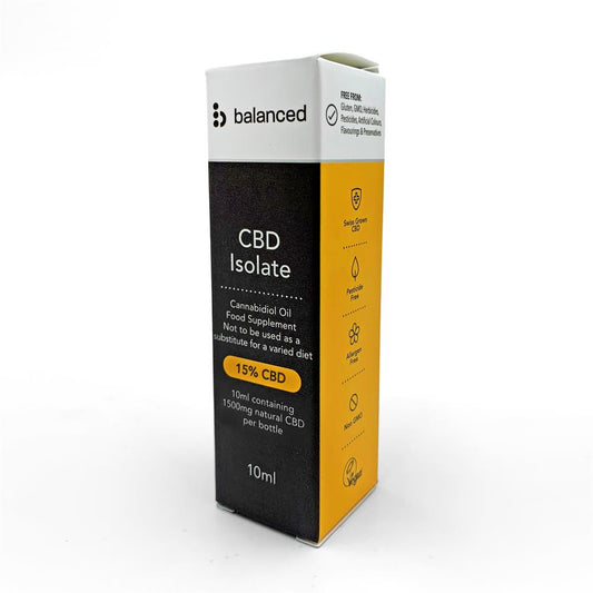 Balanced_Swiss Grown Pure Isolate CBD Oil 1500mg (15%) 10ml