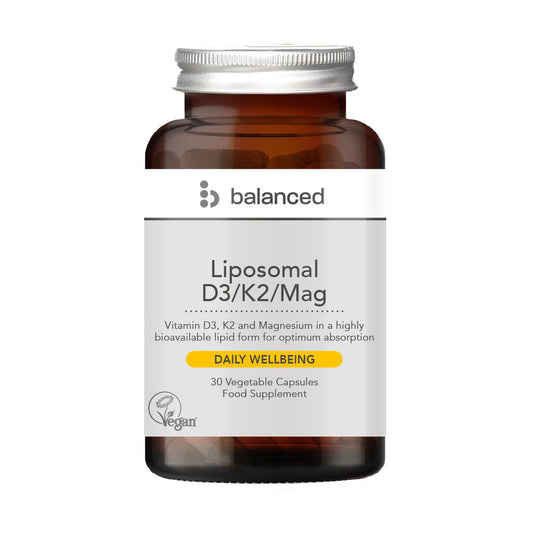 Balanced_Liposomal D3/K2/Mag 30 Veggie Caps - Reusable Bottle