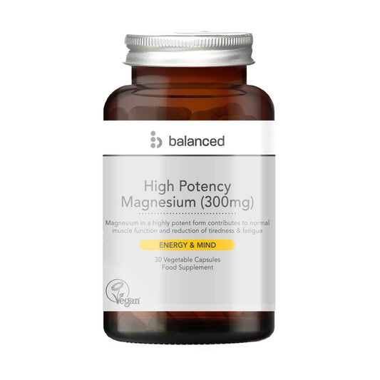 Balanced_High Potency Magnesium (300mg) 30 Veggie Caps - Reusable Bottle