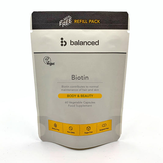 Balanced_Biotin 60 Veggie Caps - Refill Pouch