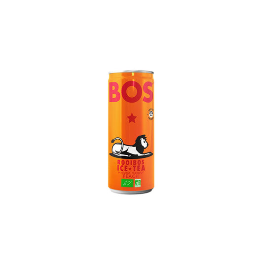 Bos_Rooibos Peach Ice Tea 250ml Can-Pack of 4