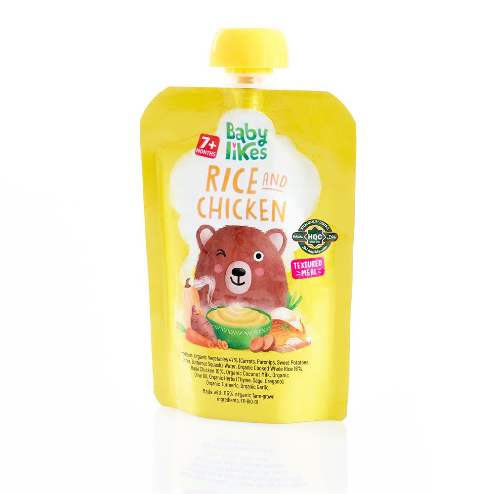 Baby Likes_Rice & Chicken - Halal Baby Food 7 months+ 130g-pack of 6