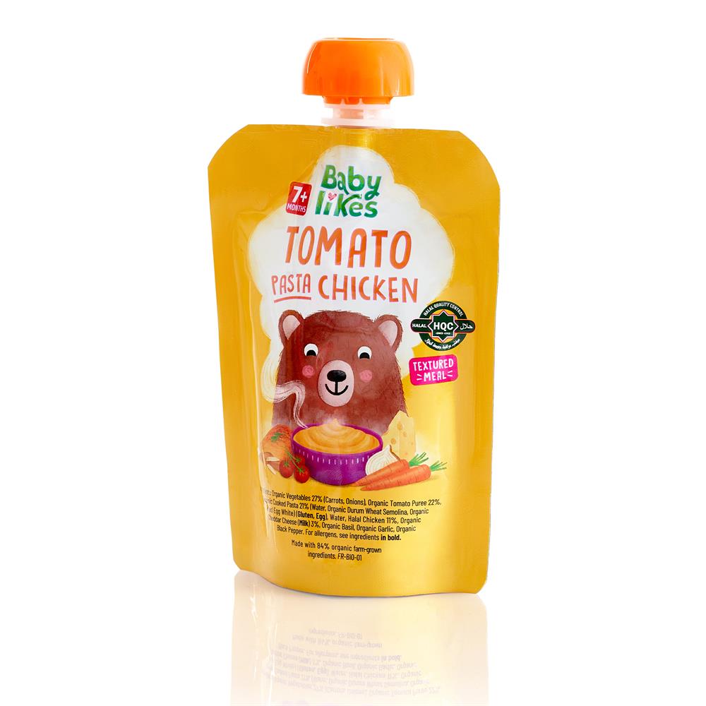 Baby Likes_Tomato Pasta Chicken - Halal Baby Food 7 months plus+ 130g-pack of 6