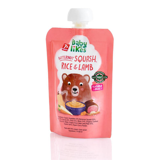 Baby Likes_Butternut Squash Rice Lamb - Halal Baby Food 7 months+ 130g-pack of 6