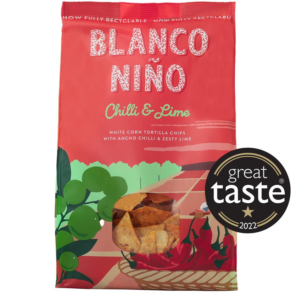 Blanco Nino_Chilli & Lime Tortilla Chips 170g-pack of 8