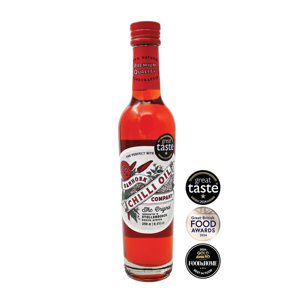 Banhoek Chilli Oil_Original Unwrapped 250ML 100% Natural