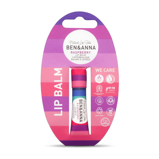 Ben and Anna_Ben & Anna Lip Balm Raspberry 6g (order in multiples of 2 or 8 for trade outer)-pack of 2