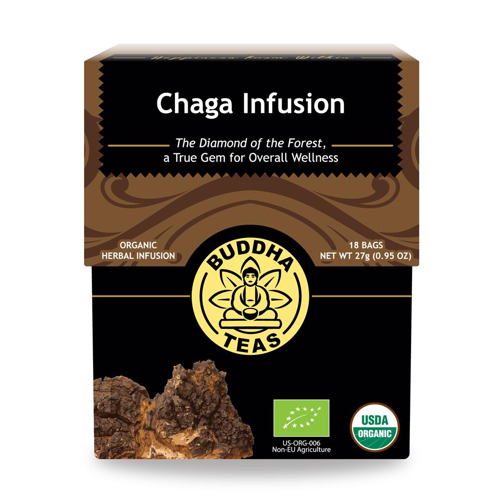Buddha Teas_Organic Chaga Mushroom Tea Infusion 18 tea bags