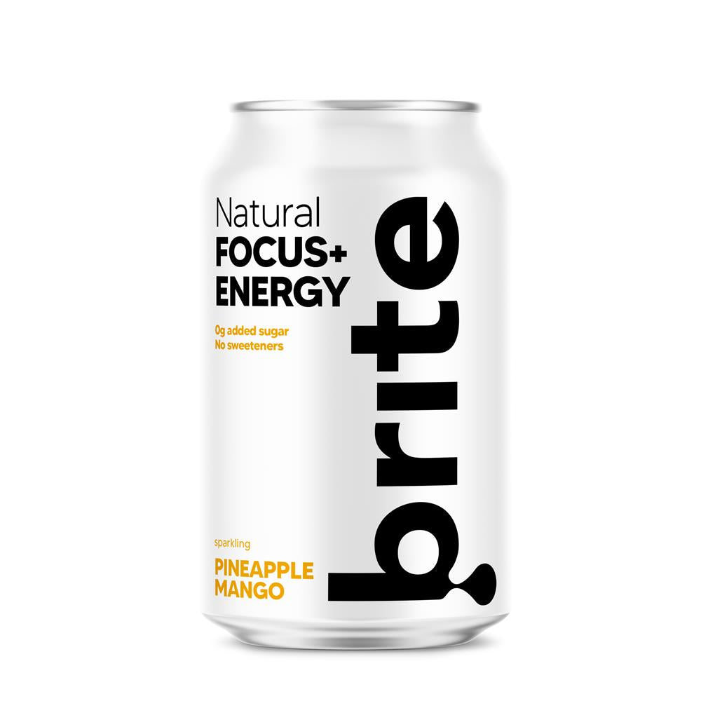 Brite Drinks_Brite Natural FOCUS ENERGY Pineapple Mango 330ml-pack of 4