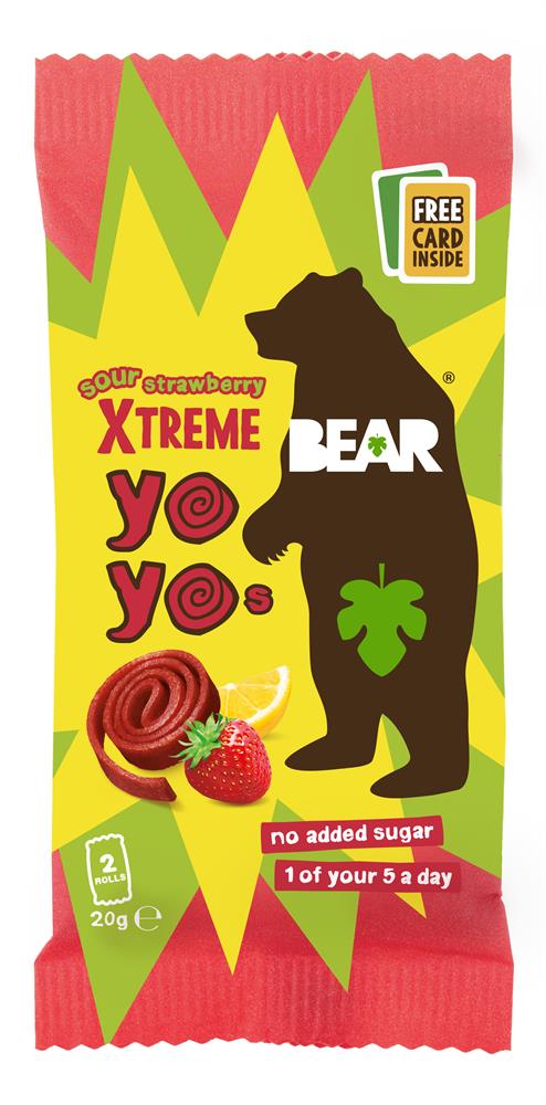BEAR_Xtreme Strawberry Yoyo 20g-Pack of 18