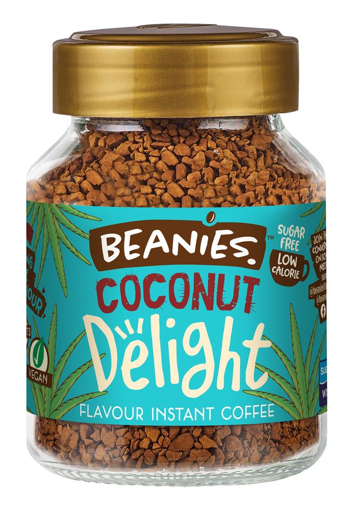 Beanies Coffee_Beanies Coconut Delight Flavour Instant Coffee 50g-pack of 2