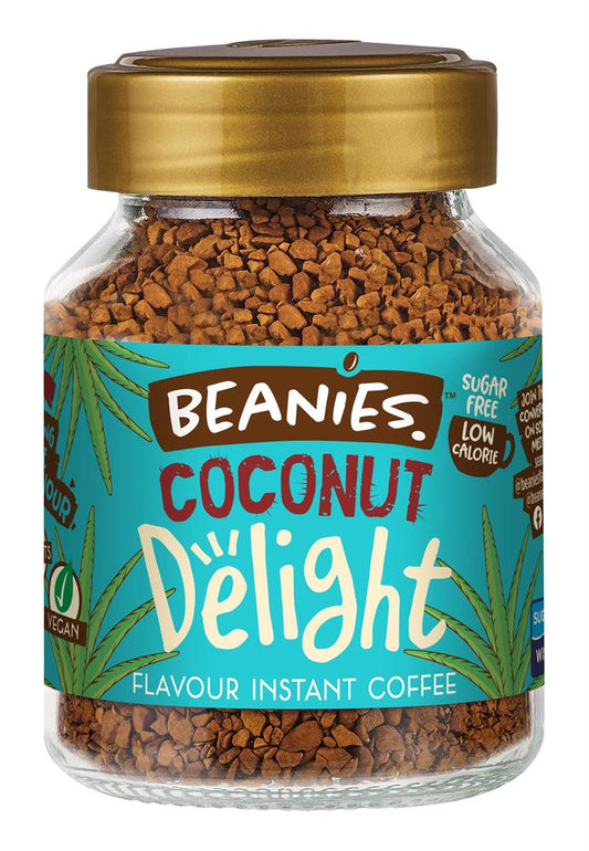 Beanies Coffee_Beanies Coconut Delight Flavour Instant Coffee 50g-pack of 2