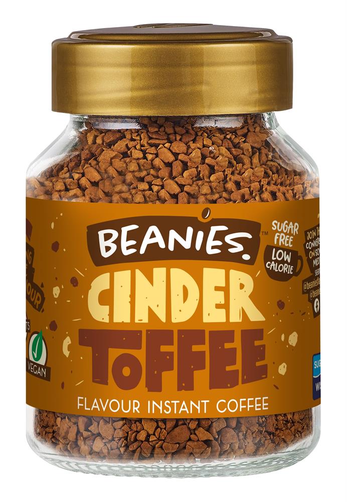 Beanies Coffee_Cinder Toffee Flavour Instant Coffee 50g-pack of 2