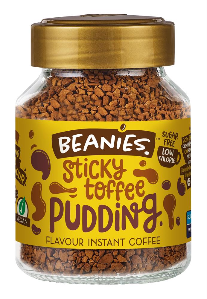 Beanies Coffee_Sticky Toffee Pudding Flavour Instant Coffee 50g-pack of 2