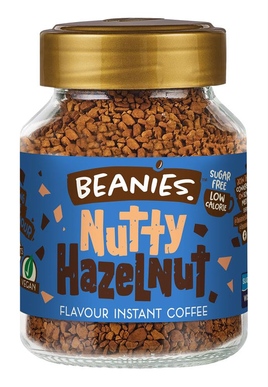 Beanies Coffee_Beanies Nutty Hazelnut Flavour Instant Coffee 50g-pack of 2