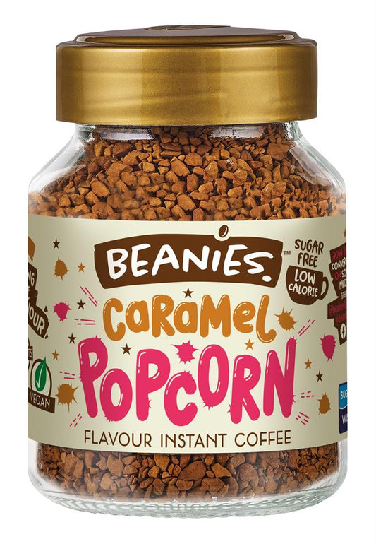 Beanies Coffee_Caramel Popcorn Flavour Instant Coffee 50g-Pack of 2