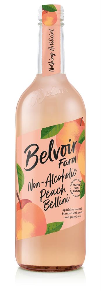 Belvoir_Farm Non-Alcoholic Peach Bellini 750ml-Pack of 2