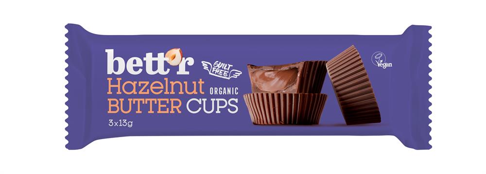 Bettr_Nut Butter Cups with Hazelnut 39g-Pack of 12