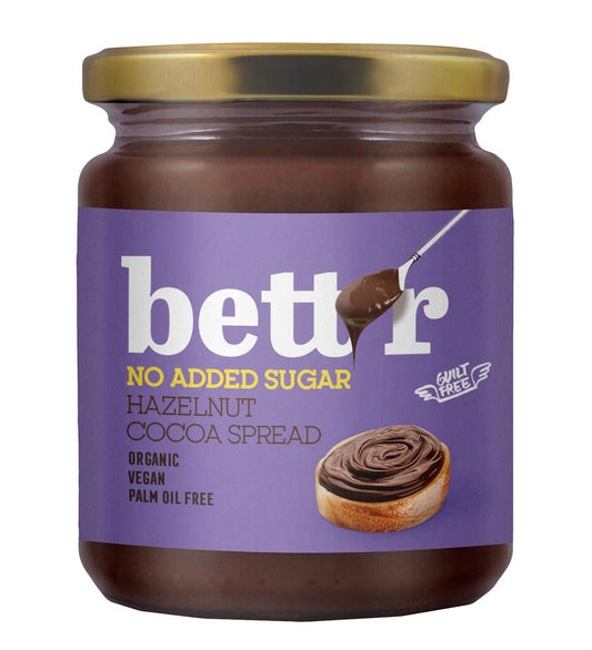 Bettr_Hazelnut Cocoa Spread with NO Added Sugar Bio Bettr 250g