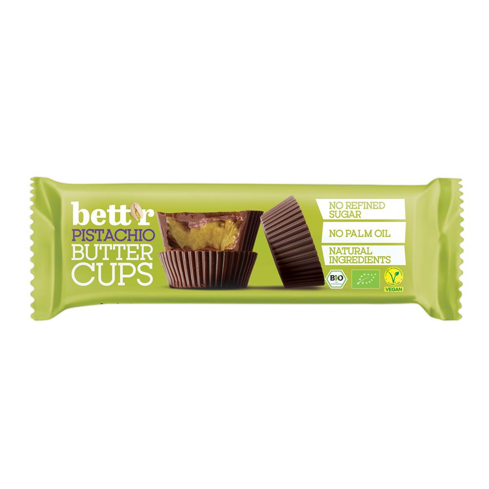 Bettr_Organic Vegan Nut Butter Cups with Pistachio Cream 39g-pack of 12