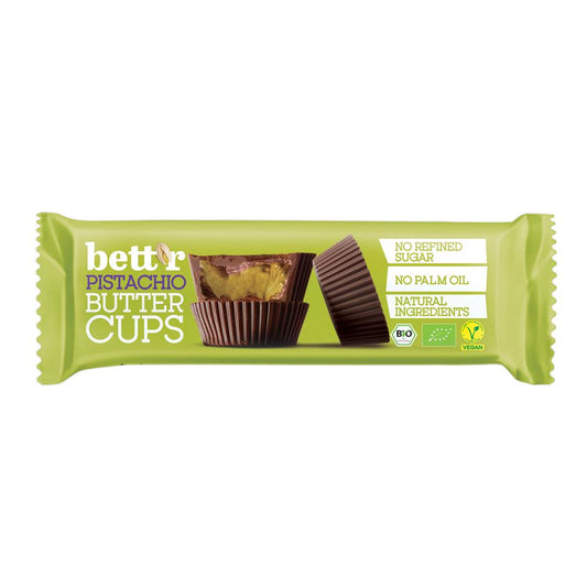Bettr_Organic Vegan Nut Butter Cups with Pistachio Cream 39g-Pack of 12