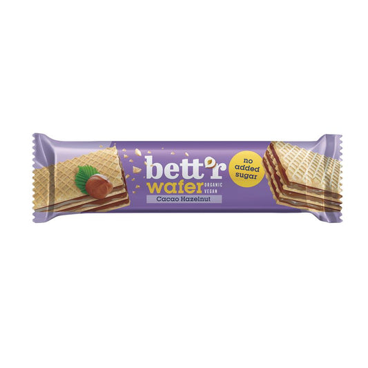 Bettr_Organic No Added Sugar Wafer with Hazelnut Cacao Cream 30g-Pack of 20