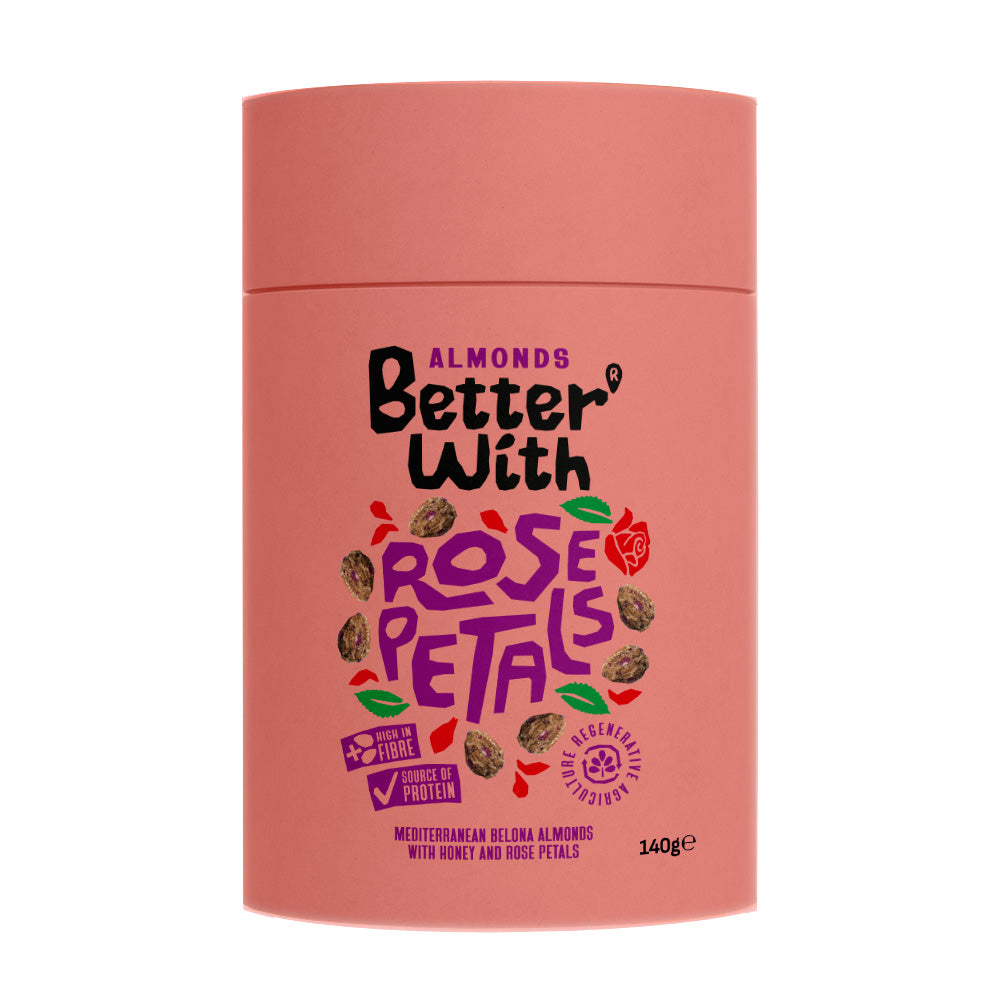 Better With_Rose petal Almonds Tube 140g-pack of 8