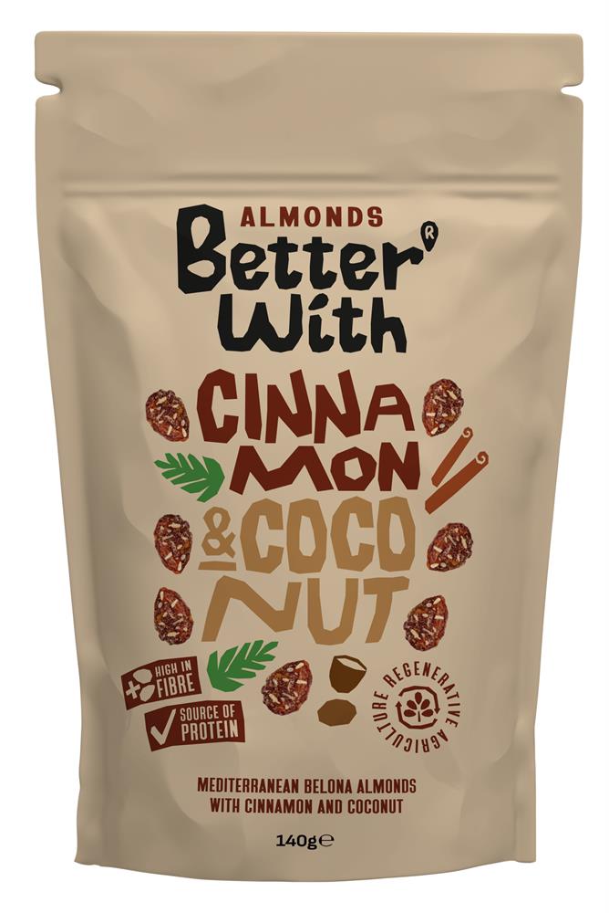 Better With_Cinnamon & Coconut Almonds 140g-pack of 8