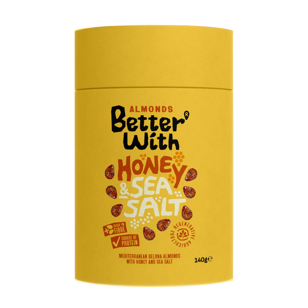 Better With_Honey & Sea Salt Almonds Tube 140g-pack of 8