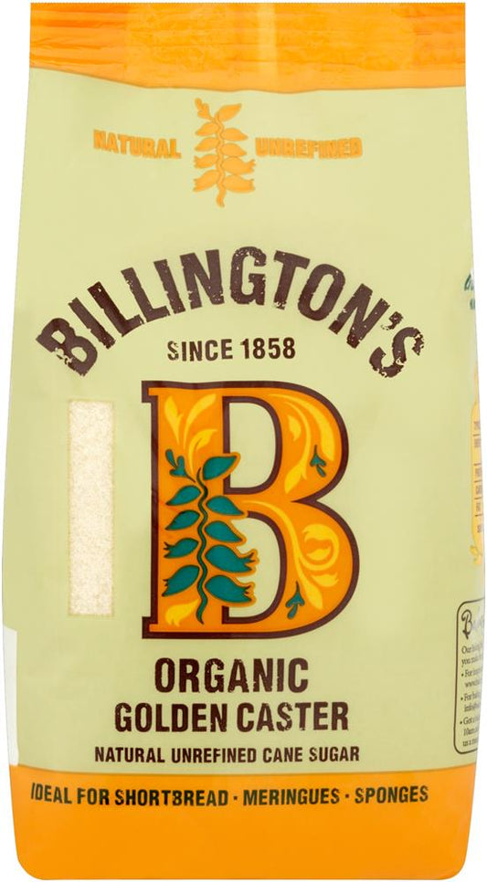 Billingtons_Organic Golden Caster Sugar 500g-Pack of 2