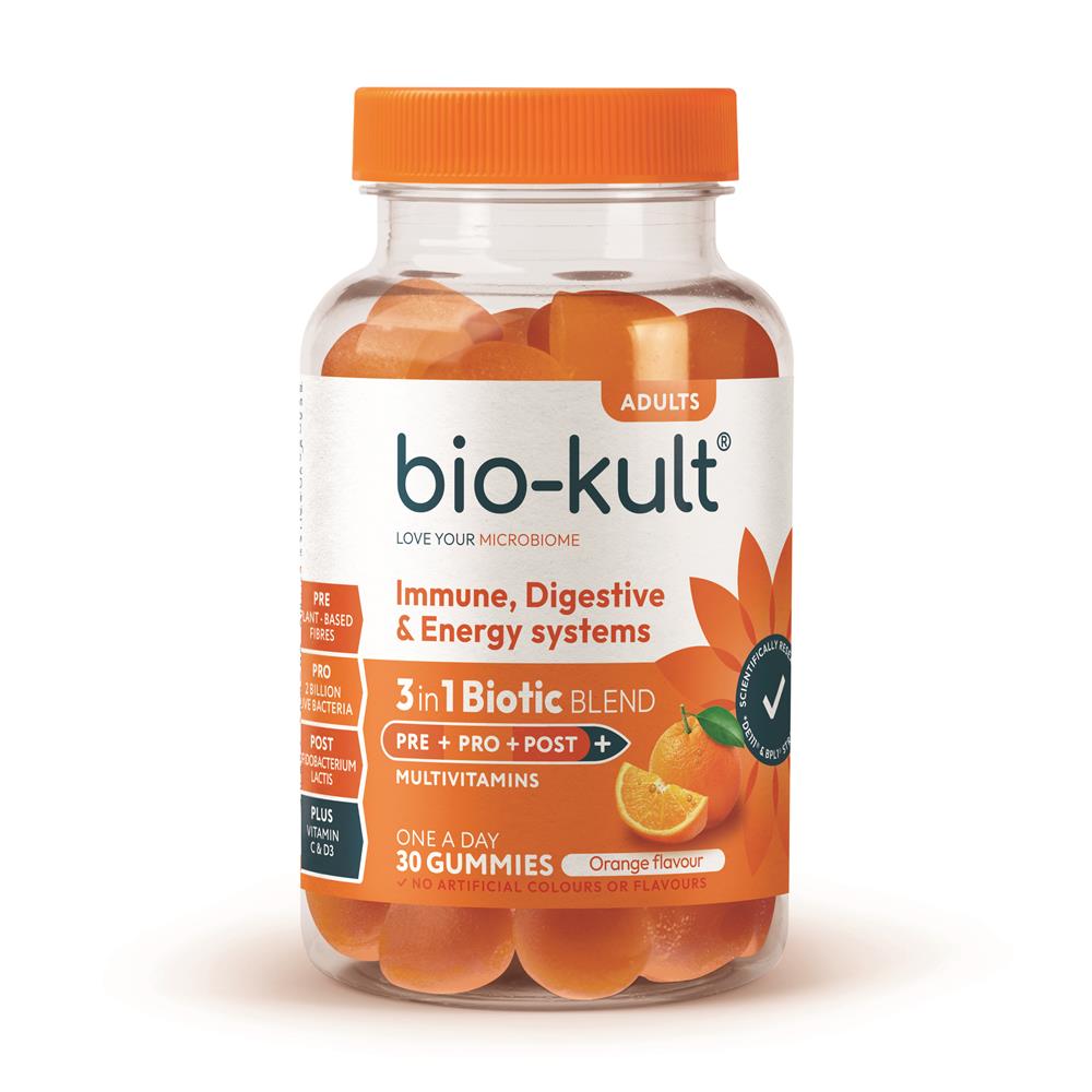 Bio-Kult_3-in-1 Biotic Blend Gummies for Adults. Orange Flavour. 30.