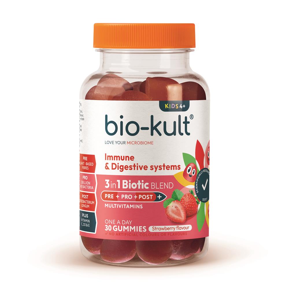 Bio-Kult_3-in-1 Biotic Blend Gummies for Kids. Strawberry Flavour. 30