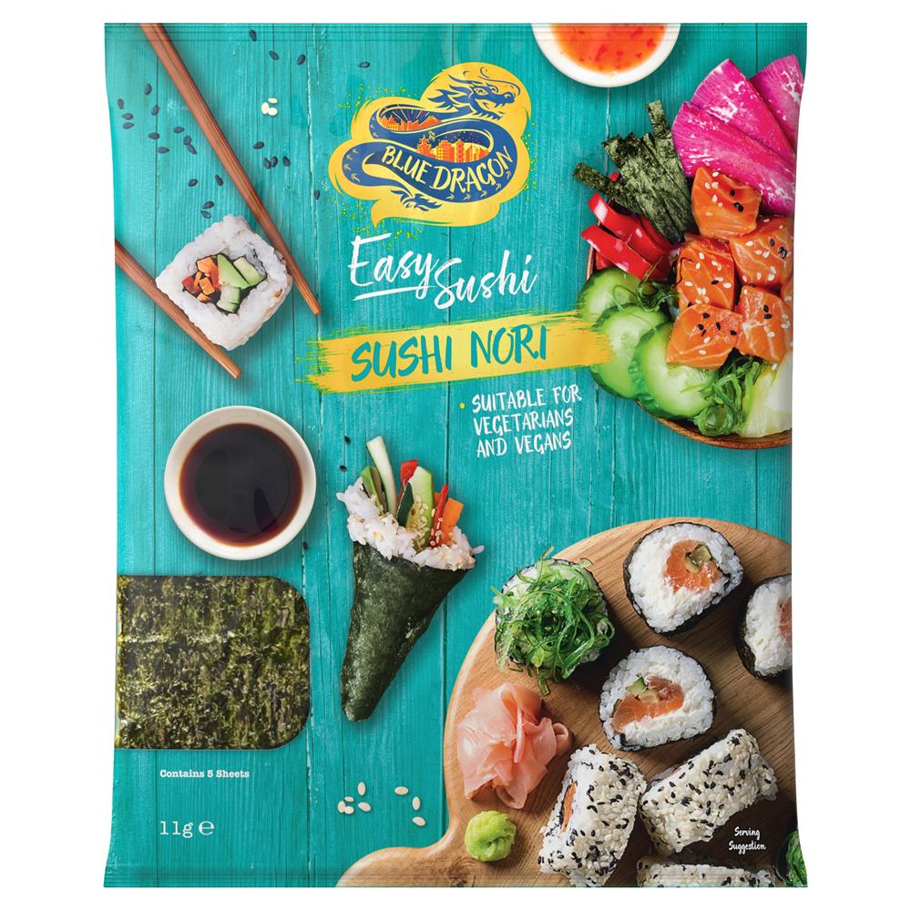 Blue Dragon_Sushi Nori Roasted Seaweed Sheets 11g-pack of 15