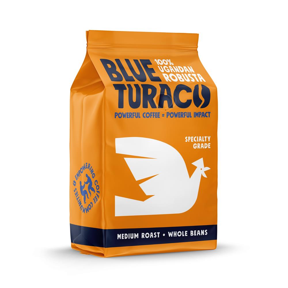 Blue Turaco_100% Specialty Ugandan Robusta Coffee Whole Beans. 227g