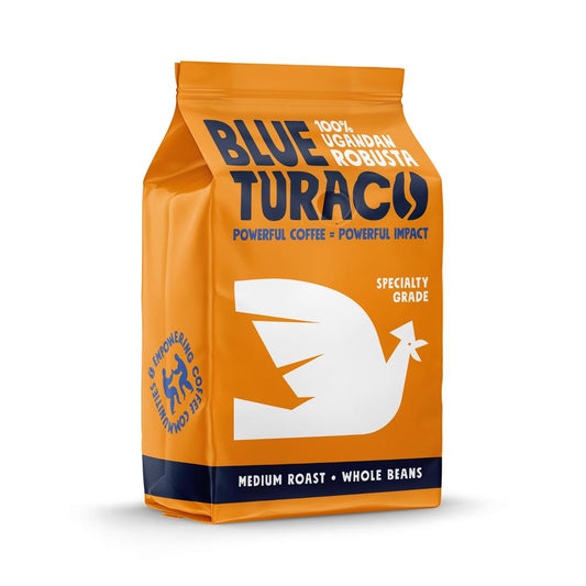Blue Turaco_100% Specialty Ugandan Robusta Coffee Whole Beans. 227g
