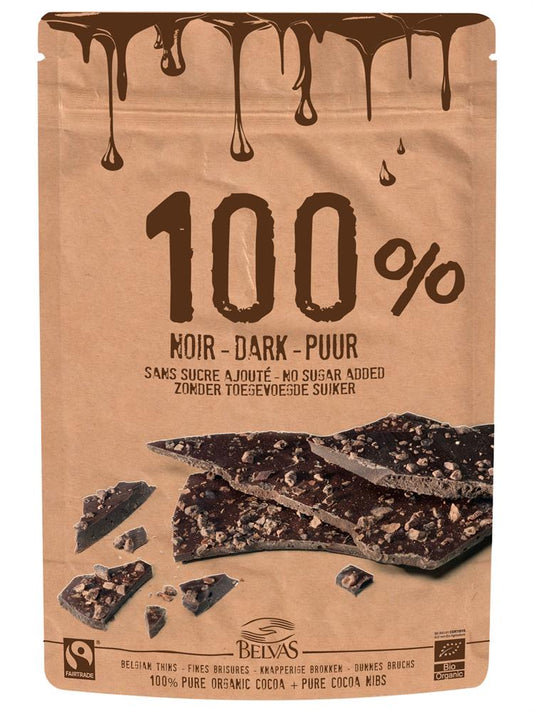 Belvas_Belgian Thins Dark 100% with Pure Cacao Nibs 80g