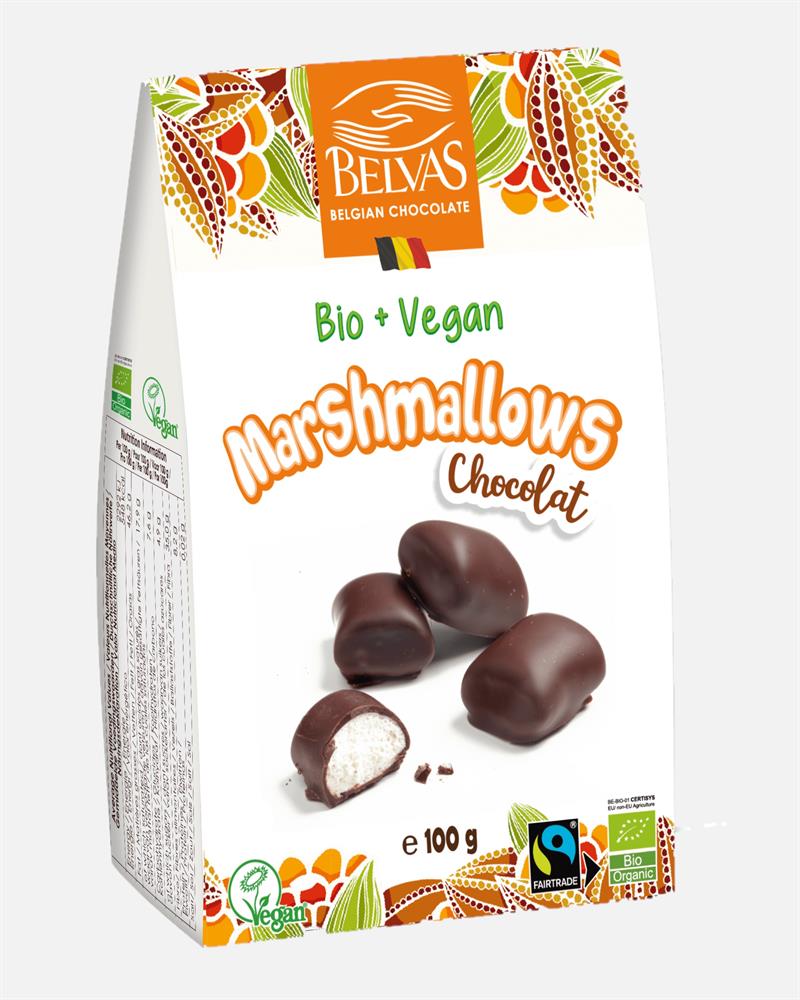 Belvas_Vegan Chocolate Marshmallows Bio 100g