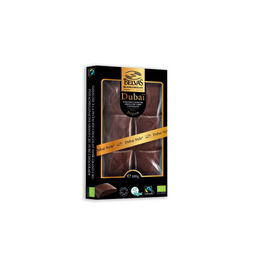 Belvas Tablette Dubai Ganache noir 100g Bio