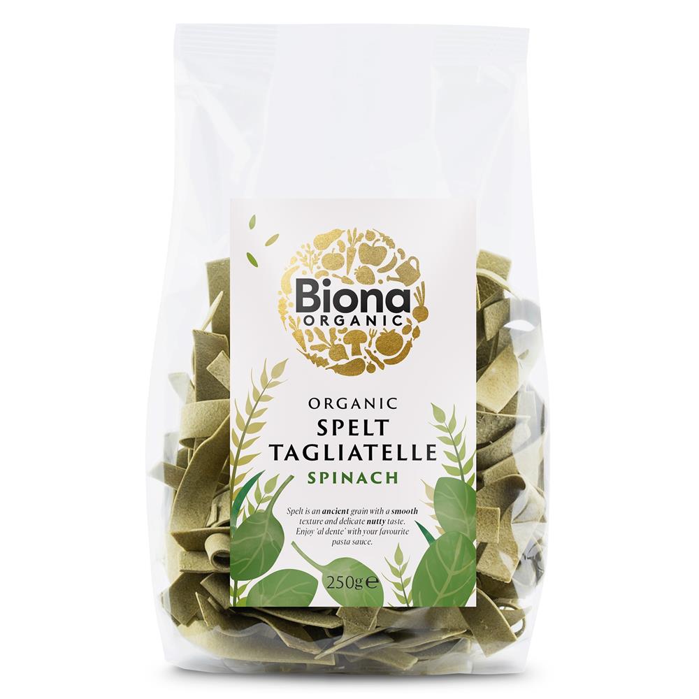 Biona_Spelt Spinach Artisan Tagliatelle Pasta - Rolled Organic 250g