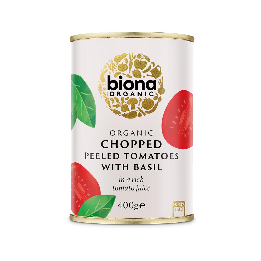 Biona_Organic Chopped Tomatoes with Fresh Basil 400g-Pack of 3