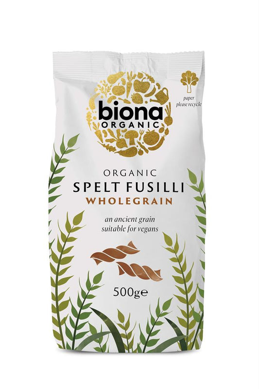 Biona_Organic Wholemeal Spelt Fusilli Pasta 500g