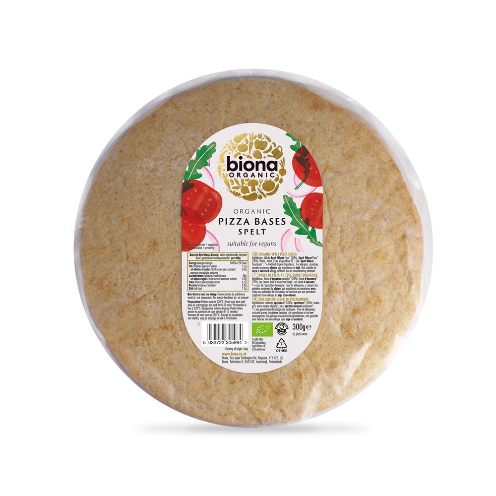 Biona_Organic Pizza Bases Spelt Flour 300g