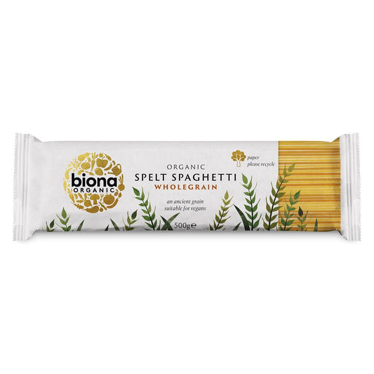 Biona_Organic Wholegrain Spelt Spaghetti Pasta 500g-pack of 2