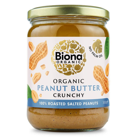 Biona_Peanut Butter Organic Crunchy with Sea Salt 500g